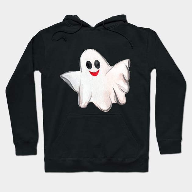 Happy ghost Hoodie by DreamLoudArt